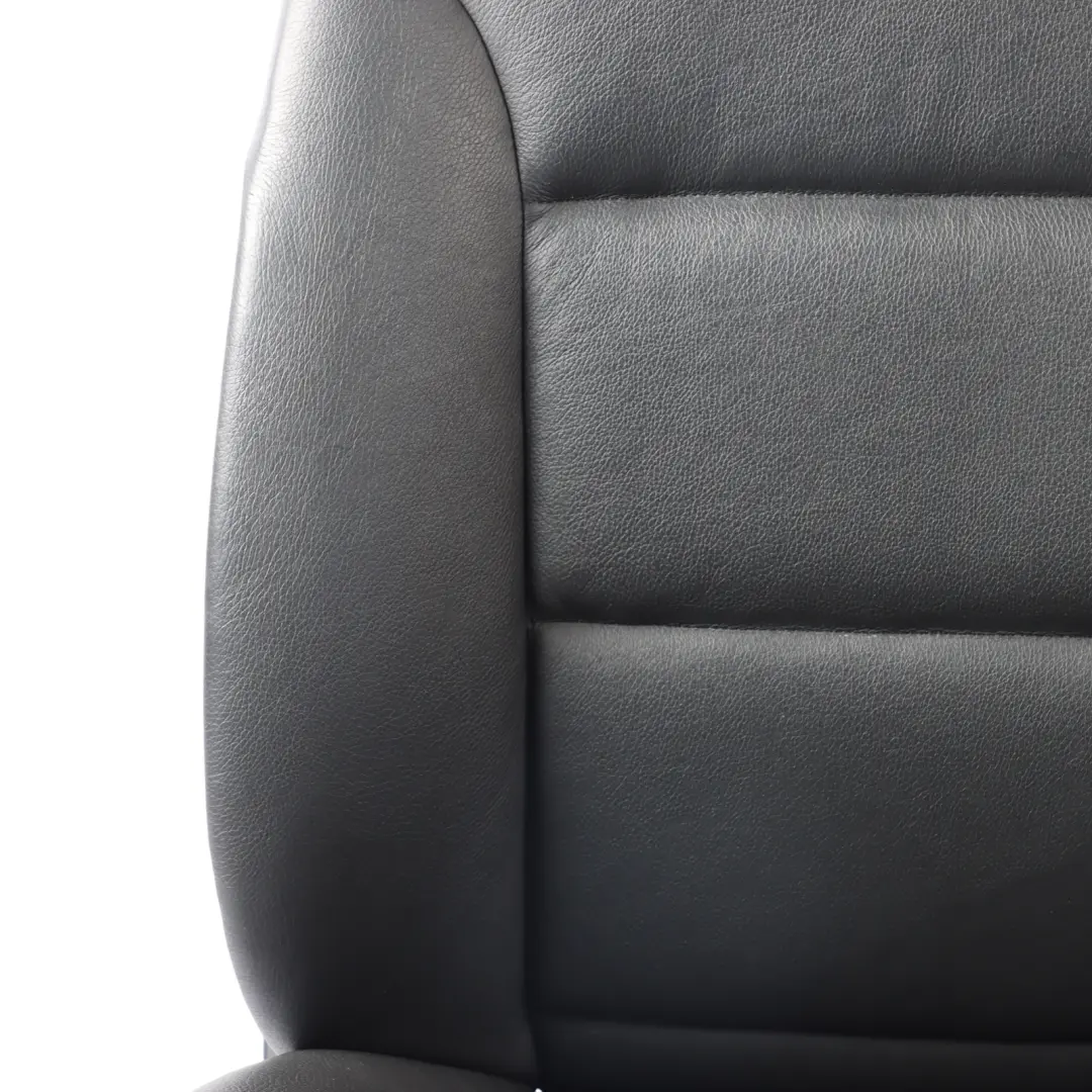 BMW 5 Series E60 E61 Black Leather Front Left N/S Seat Passenger Side