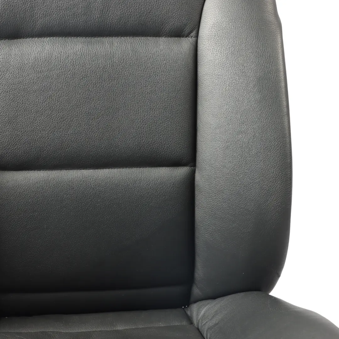 BMW 5 Series E60 E61 Black Leather Front Left N/S Seat Passenger Side