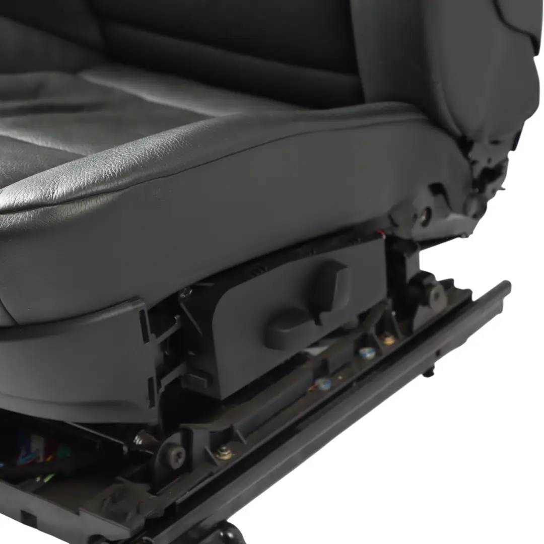 BMW 5 Series E60 E61 Black Leather Front Left N/S Seat Passenger Side