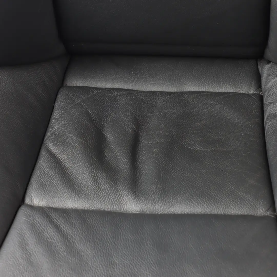 BMW 5 Series E60 E61 Black Leather Front Left N/S Seat Passenger Side