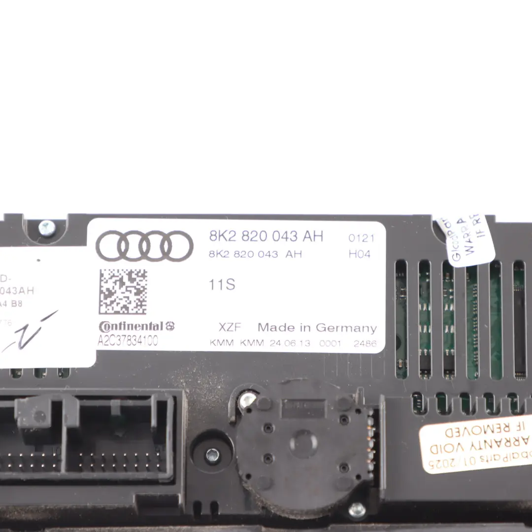 Audi A4 B8 A/C Air Condition Heater Climate Control Switch Panel 8K2820043AH