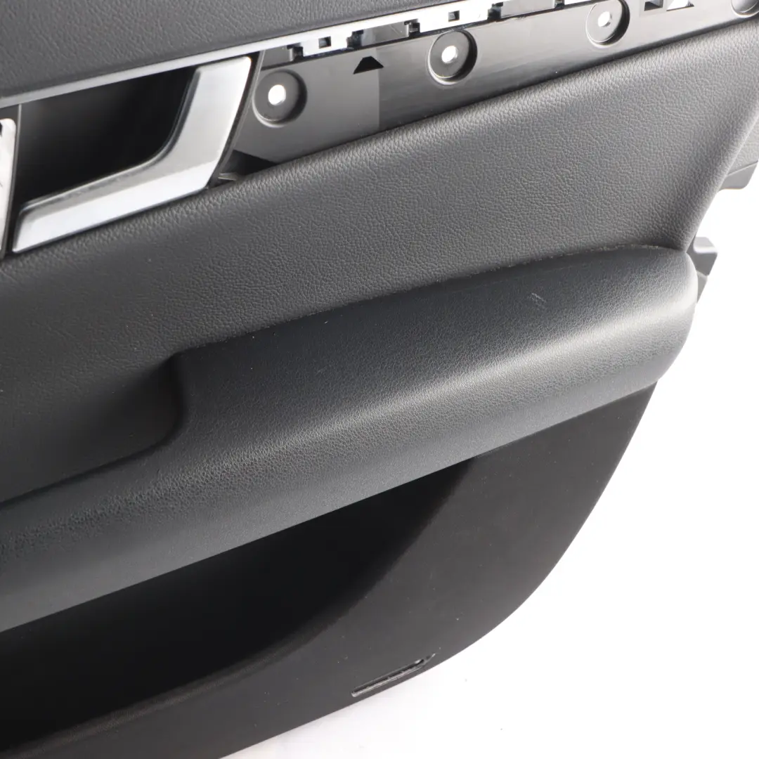 Mercedes W204 Door Card Trim Panel Black Leather Front Left N/S A2047208600