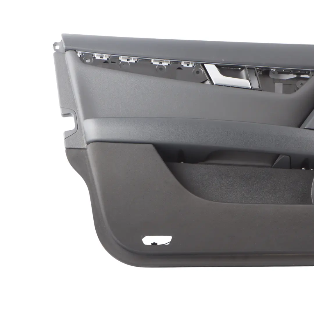 Mercedes W204 Door Card Trim Panel Black Leather Front Right O/S A2047208700