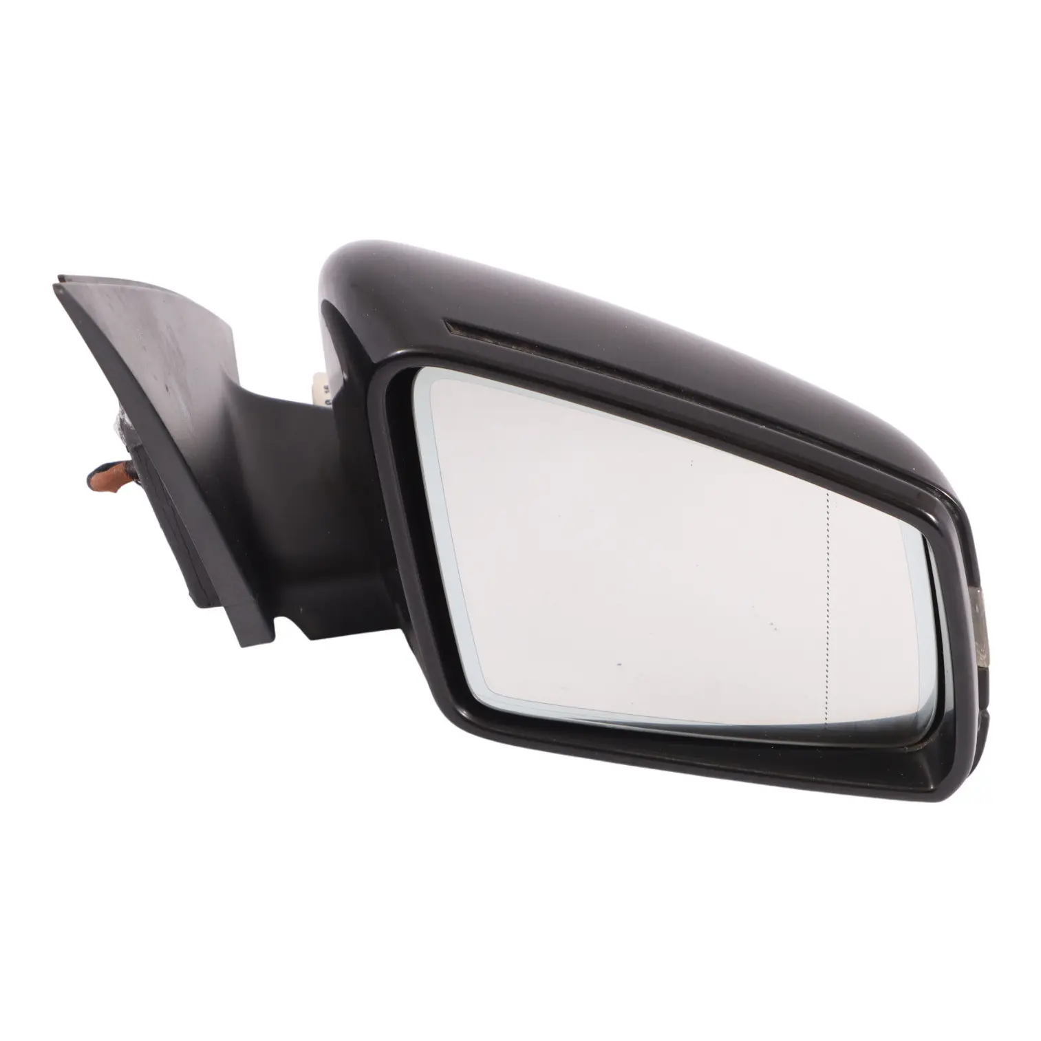 Wing Mirror Mercedes W204 Door Right O/S Power Fold Auto Dip Obsidian Black 197