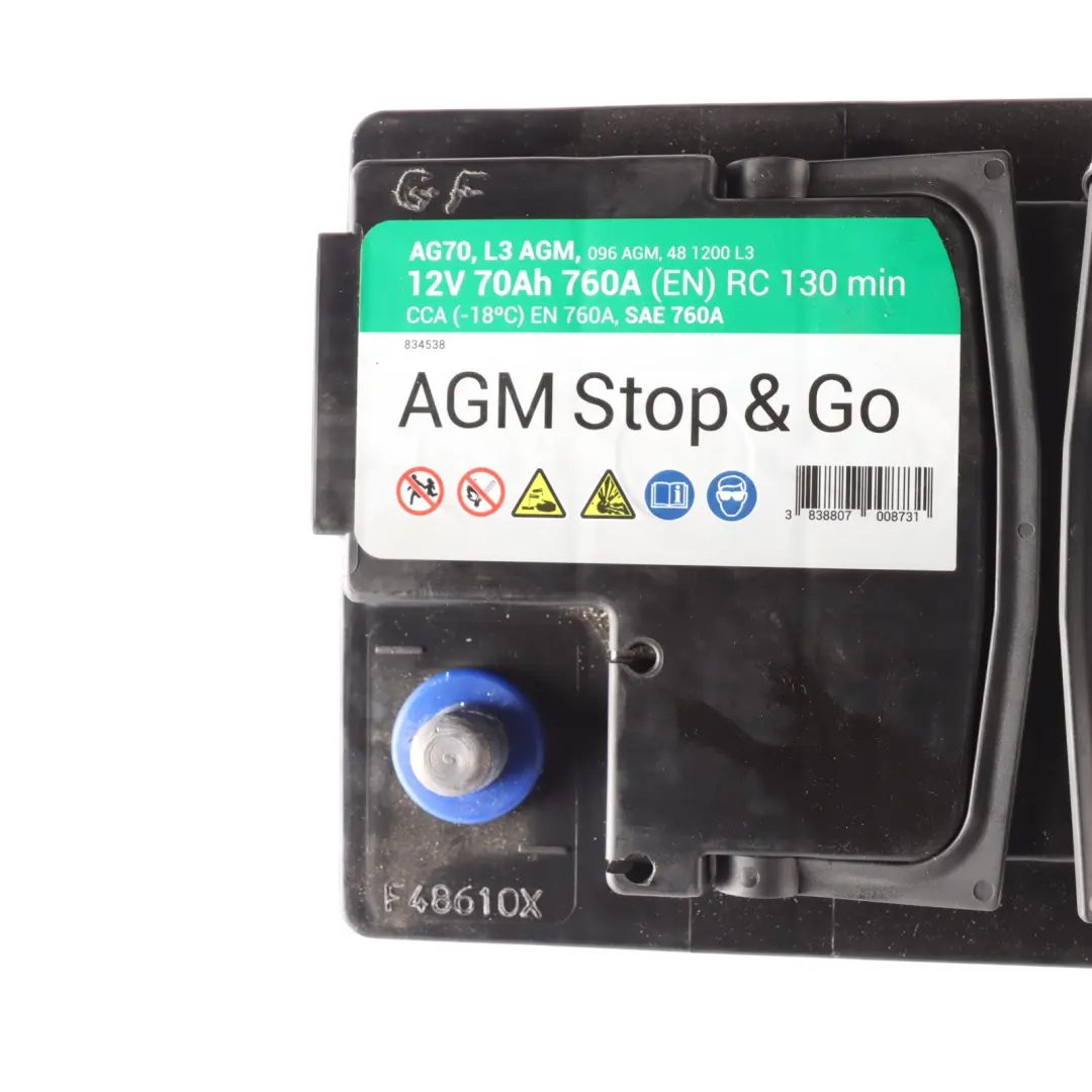 TAB AG70 AGM Start Stop Car Battery 70Ah 760A 12V