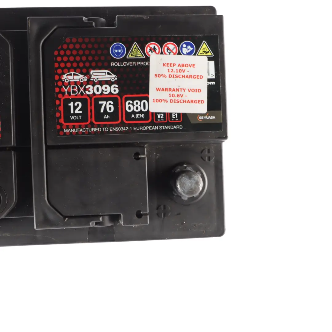 YUASA YBX 3000 12V Accumulator Battery 76Ah 680A YBX3086