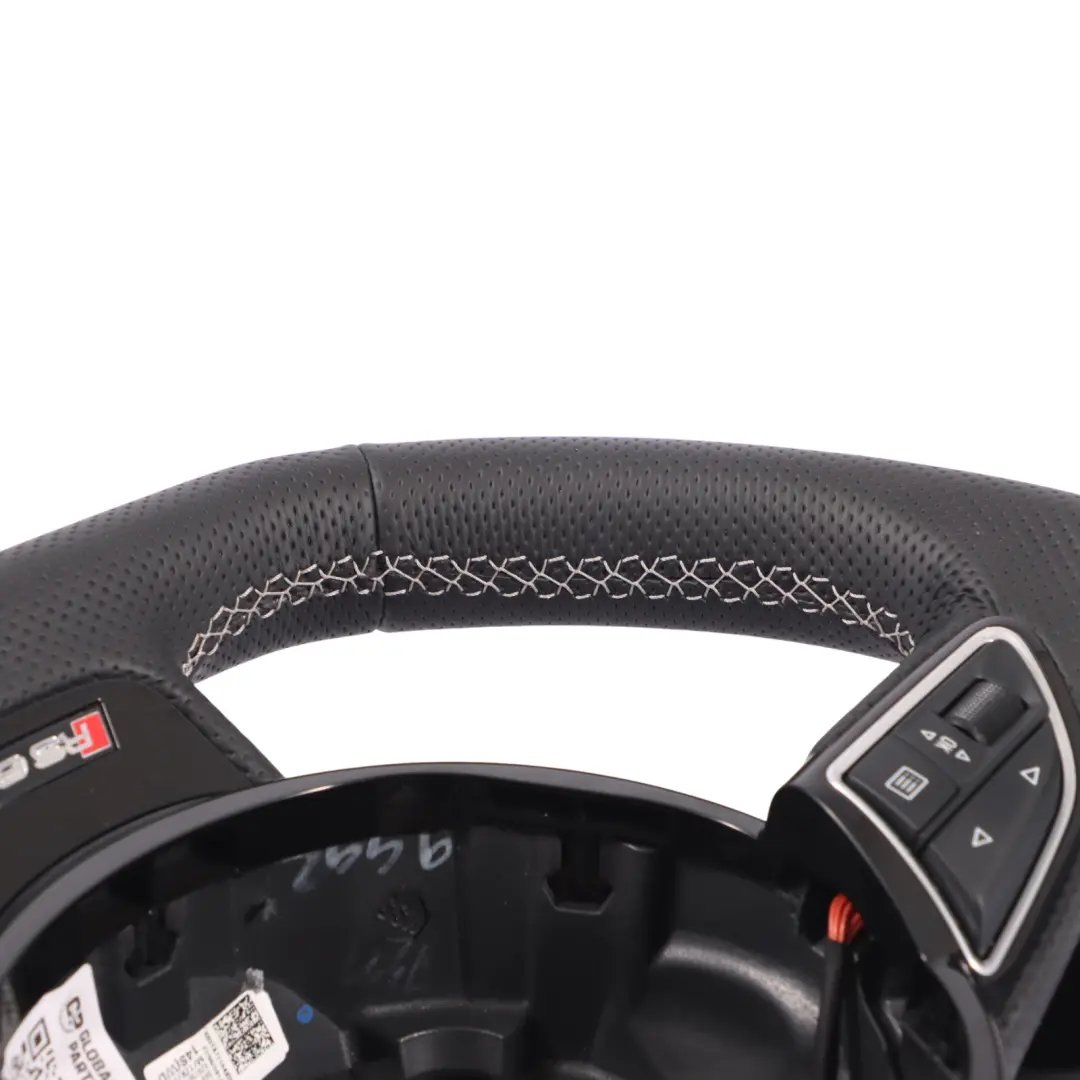 Audi RS6 C7 NEW Black Leather Steering Wheel Paddle Shift Flat Bottom