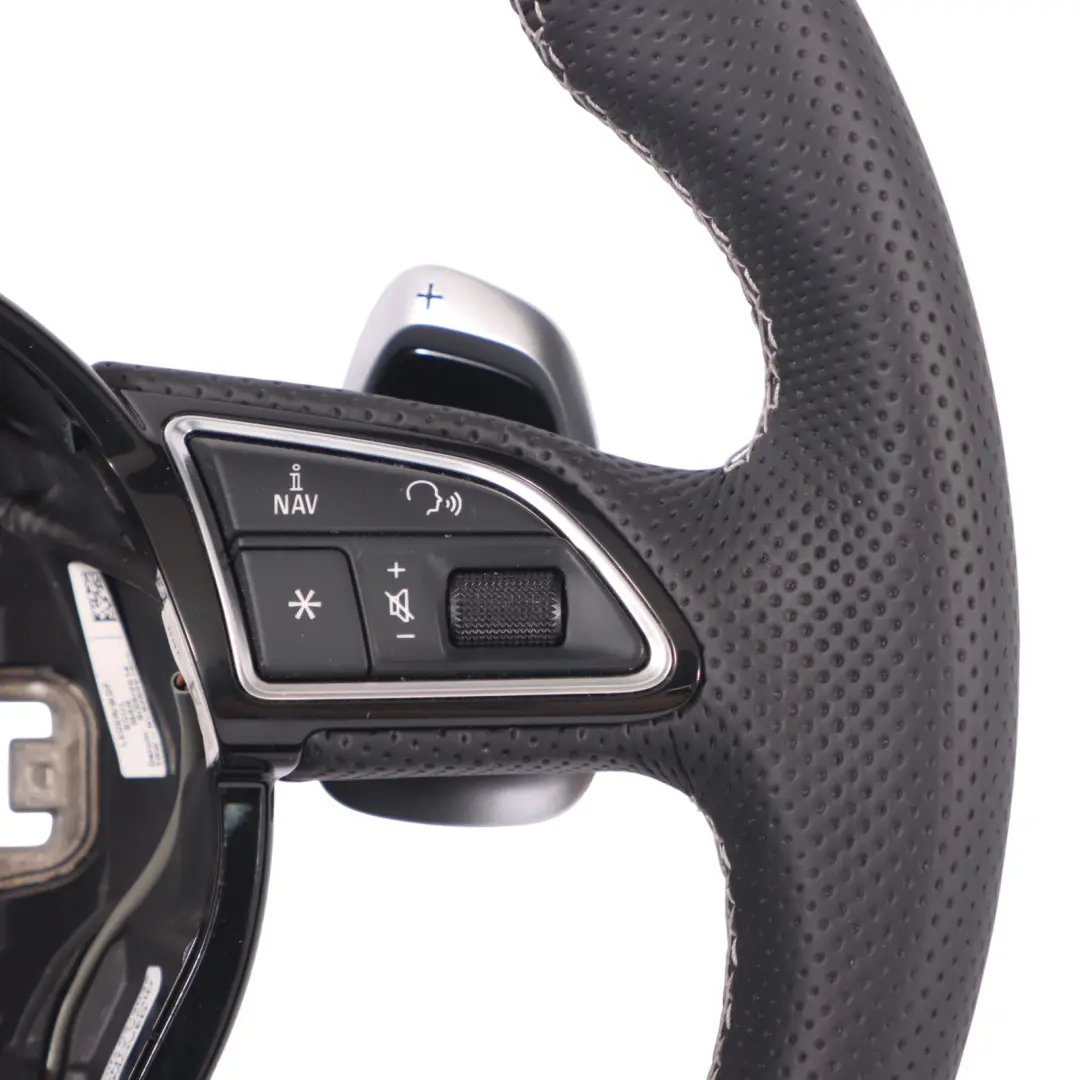 Audi RS6 C7 NEW Black Leather Steering Wheel Paddle Shift Flat Bottom