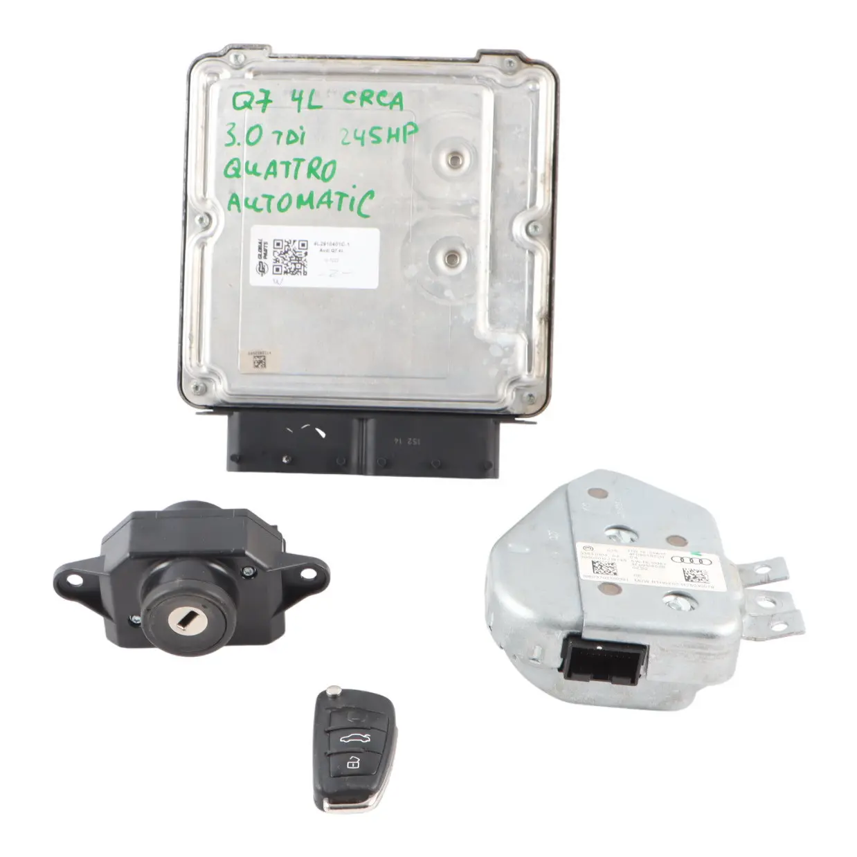 Audi Q7 4L 3.0 TDI CRCA Quattro Engine Control Unit ECU 4L2910401C Lock + Key