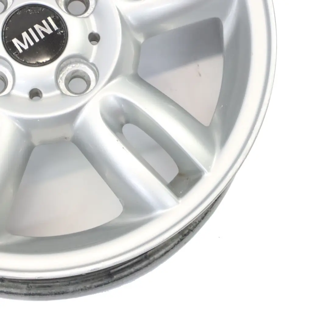 Mini R55 R56 Llanta de Aleacion Plateada 15" ET:45 5,5J 5-Star Twin Spoke 118