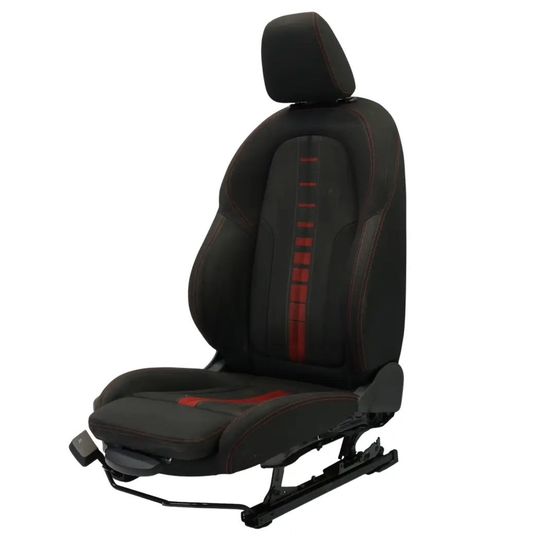 Front Seat BMW F46 Right O/S Sport Passenger Cloth Fabric Race Anthracite Red