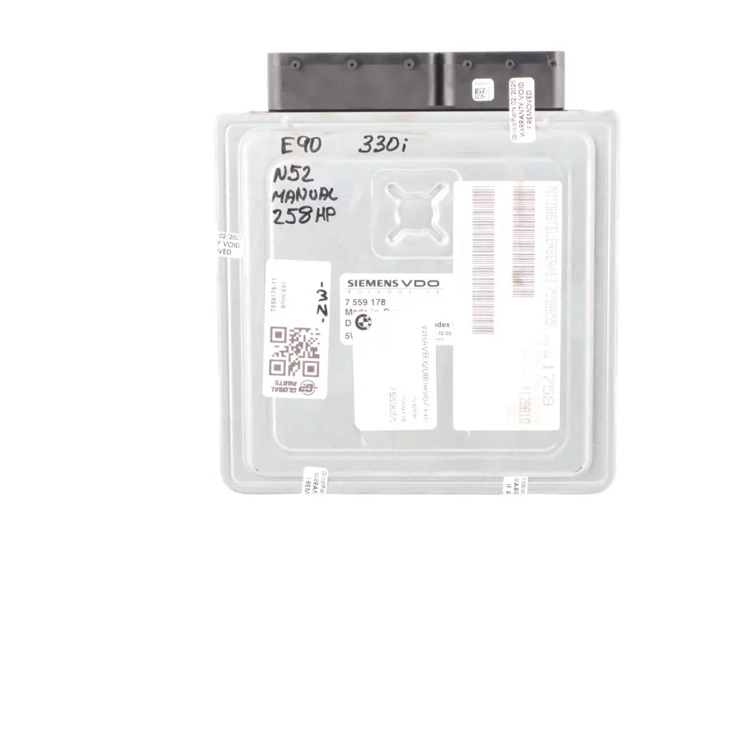 BMW E60 E90 E91 330i 530i N52 258HP Engine ECU Kit DME 7559178 CAS2 + Key Manual
