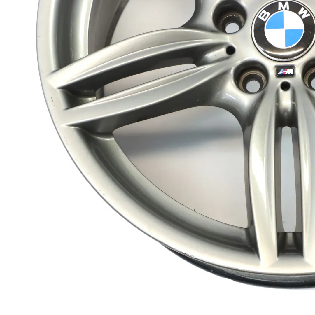 BMW F10 F12 Silver Rear Wheel Alloy Rim M Double Spoke 351 9J 19" ET:44 7842653