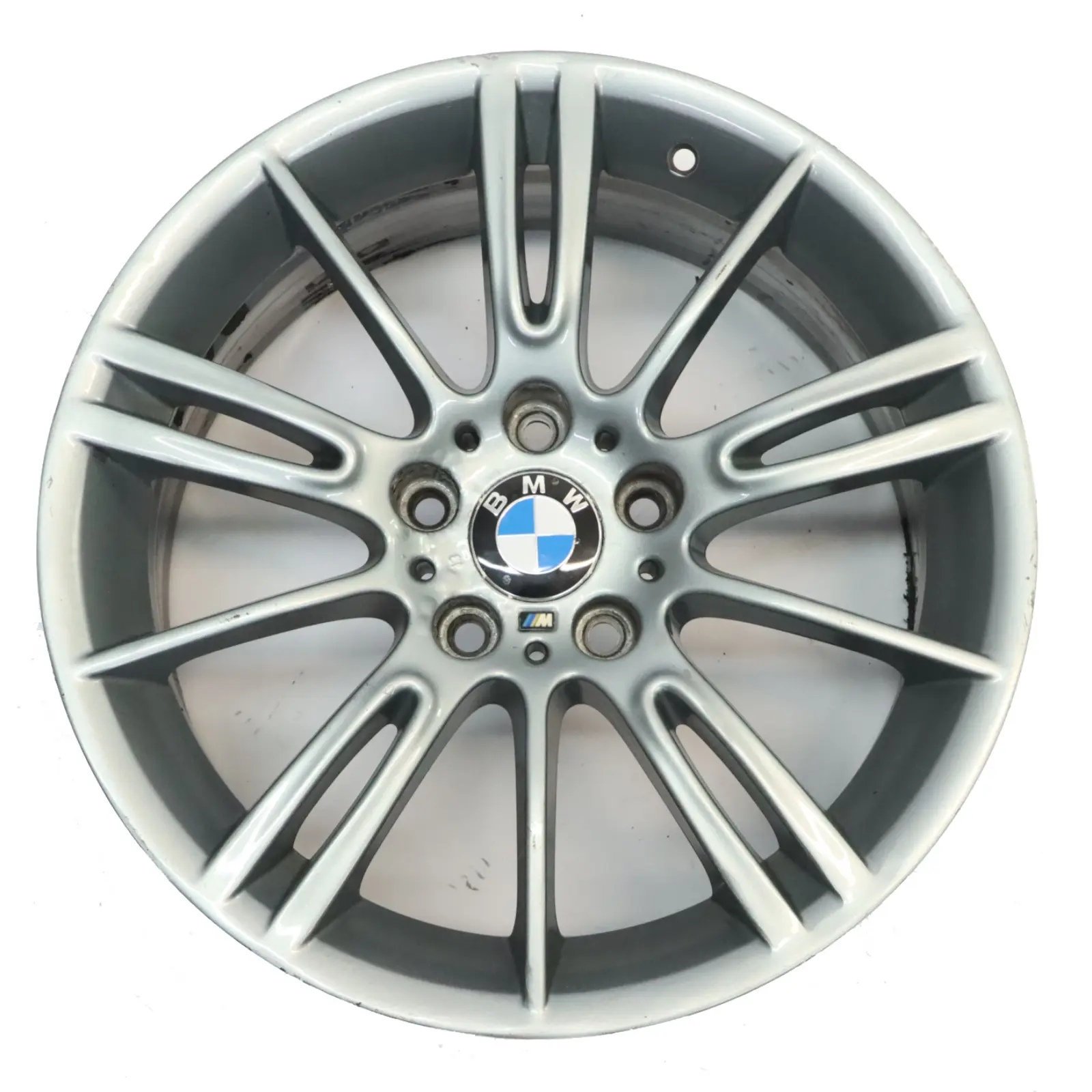 BMW E90 E91 Srebrna Felga Aluminiowa Tylna 18" ET37 8.5JM Spider Spoke 193