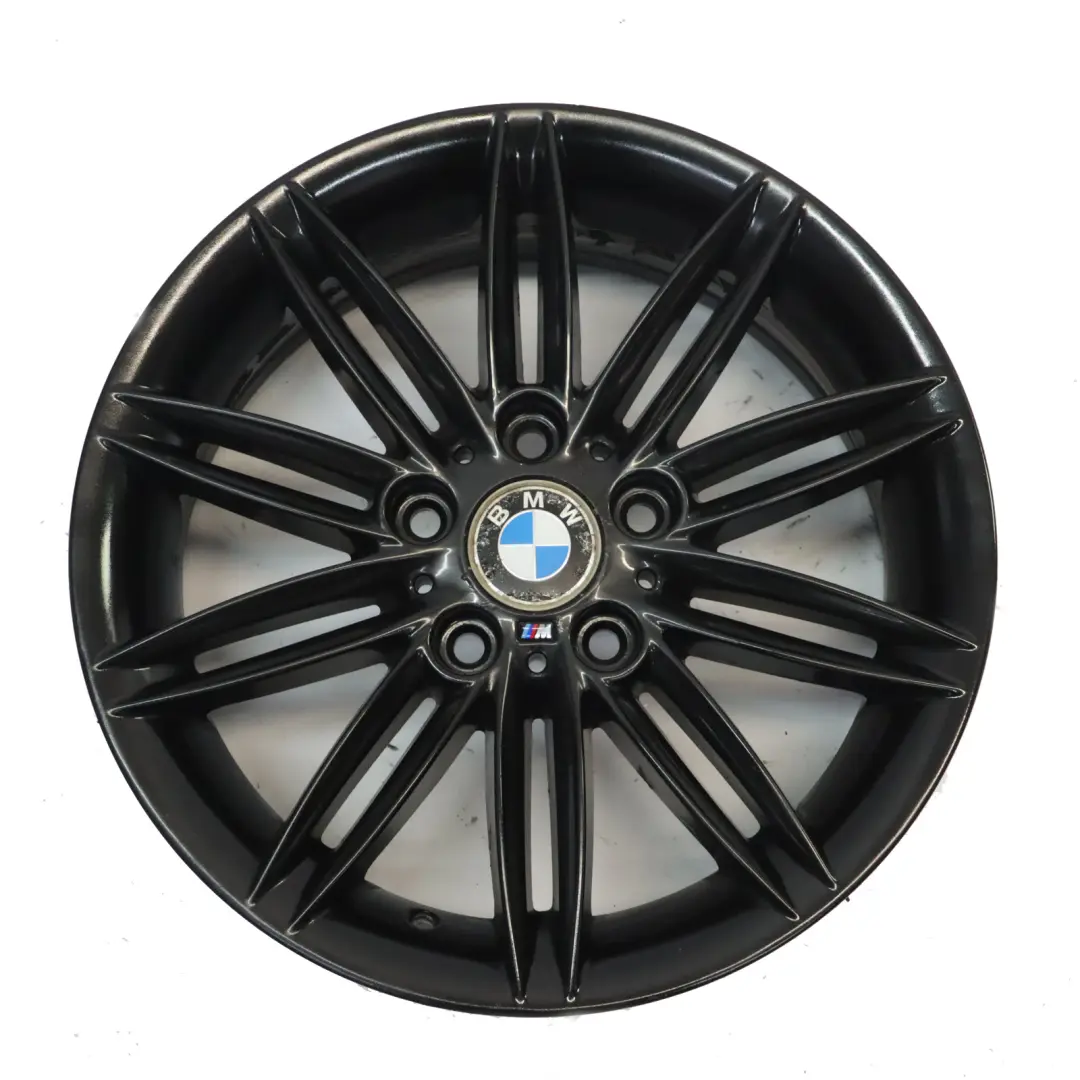 BMW E81 E82 E87 E88 Llanta de Aleación Negra 17" 7J ET:47 M Doble Radio 207