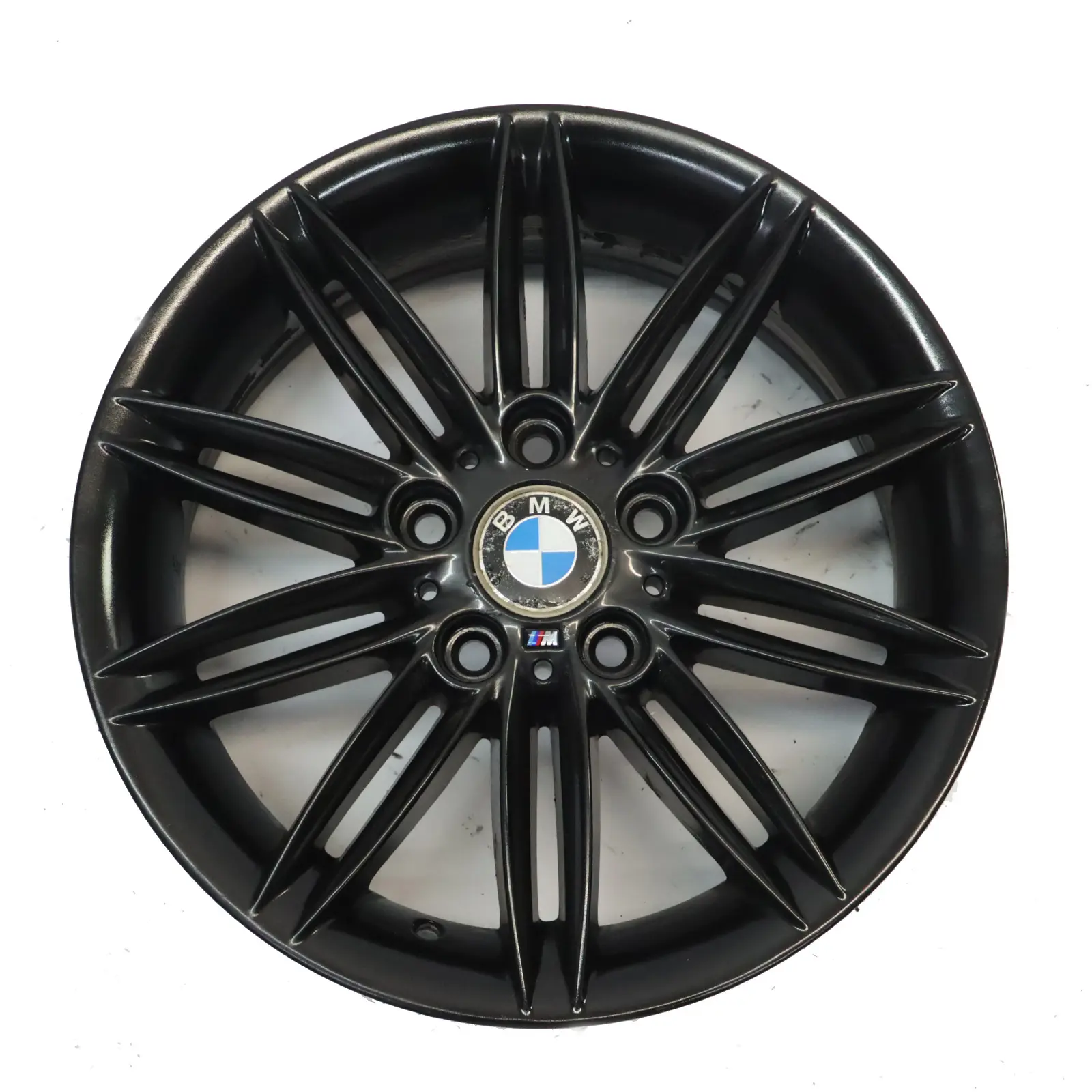 BMW E81 E82 E87 E88 Schwarz Alu felge 17" 7J ET:47 M Doppel Speiche 207