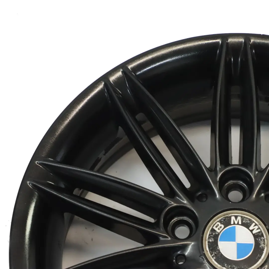 BMW E81 E82 E87 E88 Llanta de Aleación Negra 17" 7J ET:47 M Doble Radio 207