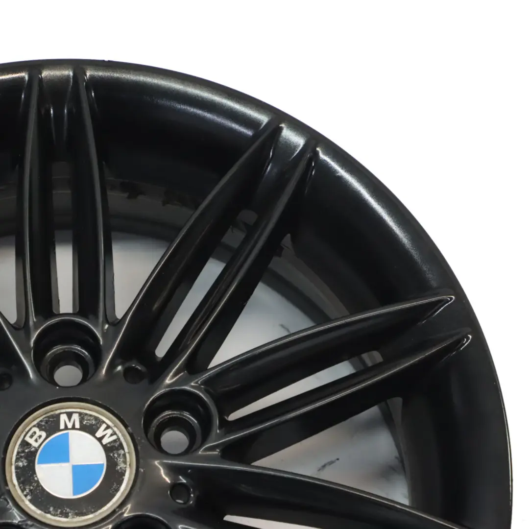 BMW E81 E82 E87 E88 Llanta de Aleación Negra 17" 7J ET:47 M Doble Radio 207