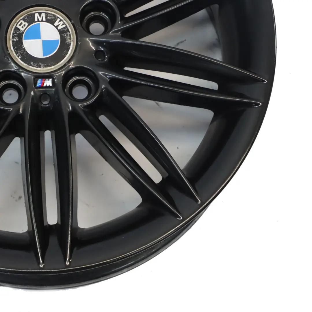 BMW E81 E82 E87 E88 Llanta de Aleación Negra 17" 7J ET:47 M Doble Radio 207