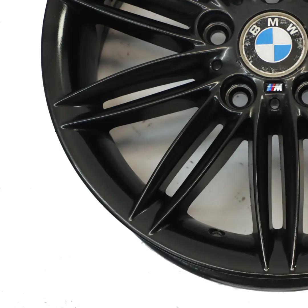 BMW E81 E82 E87 E88 Llanta de Aleación Negra 17" 7J ET:47 M Doble Radio 207