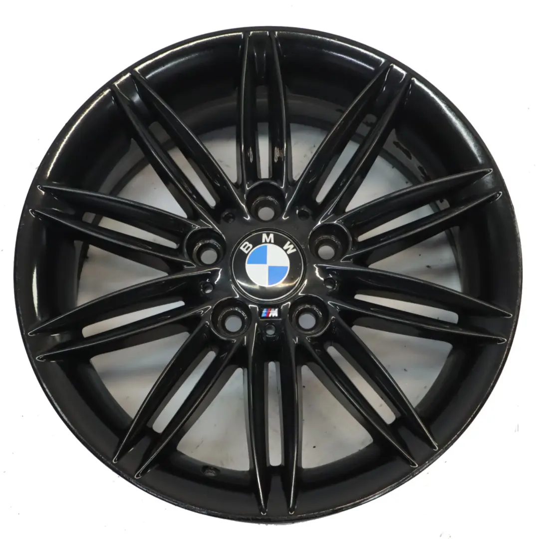 BMW E81 E82 E87 E88 Rear Black Wheel Alloy Rim 17" 7,5J ET:47 M Double Spoke 207