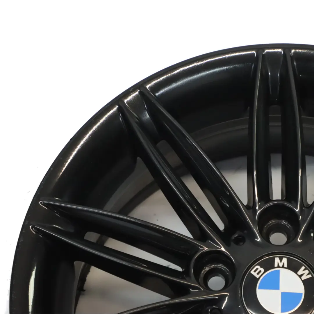 BMW E81 E82 E87 E88 Rear Black Wheel Alloy Rim 17" 7,5J ET:47 M Double Spoke 207