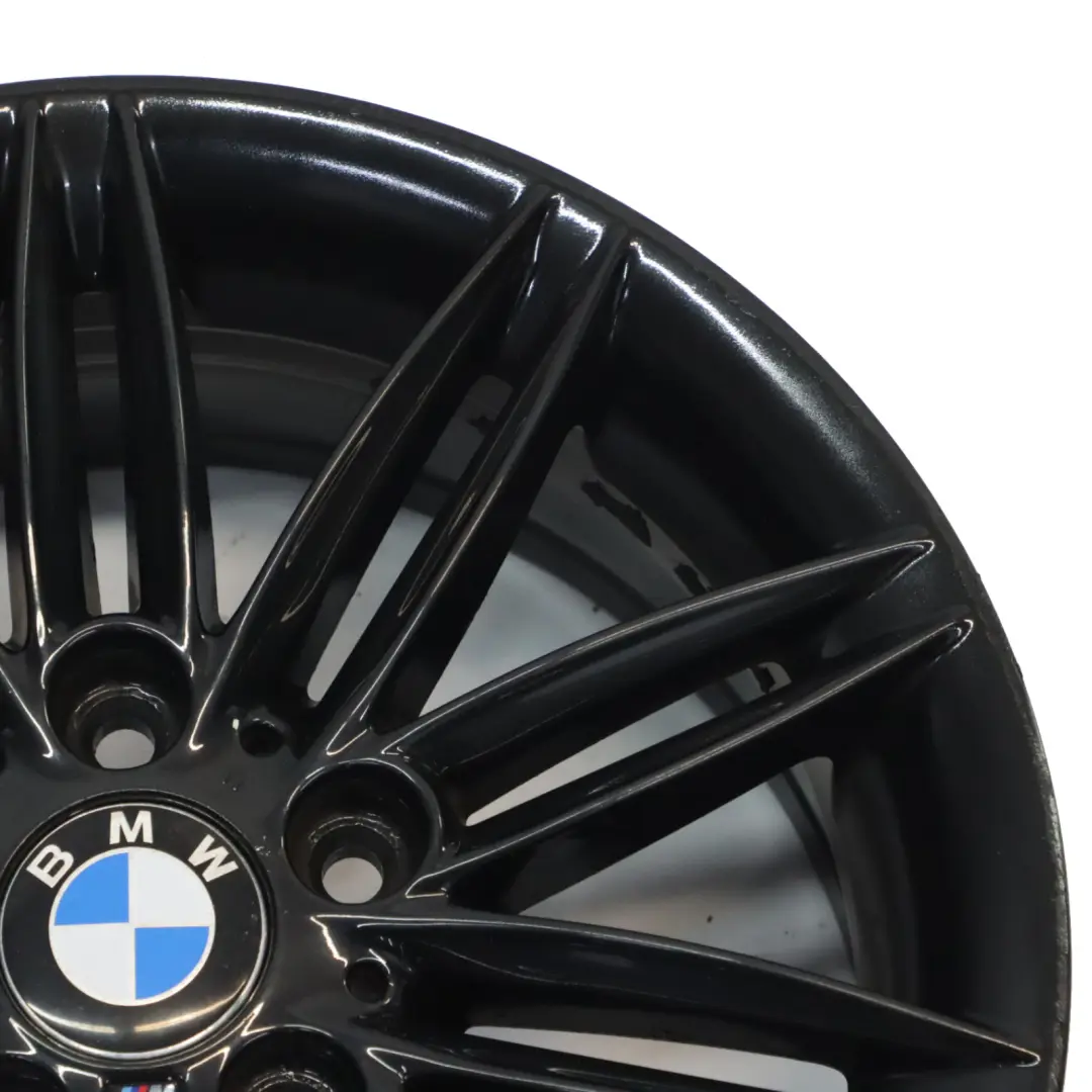 BMW E81 E82 E87 E88 Rear Black Wheel Alloy Rim 17" 7,5J ET:47 M Double Spoke 207