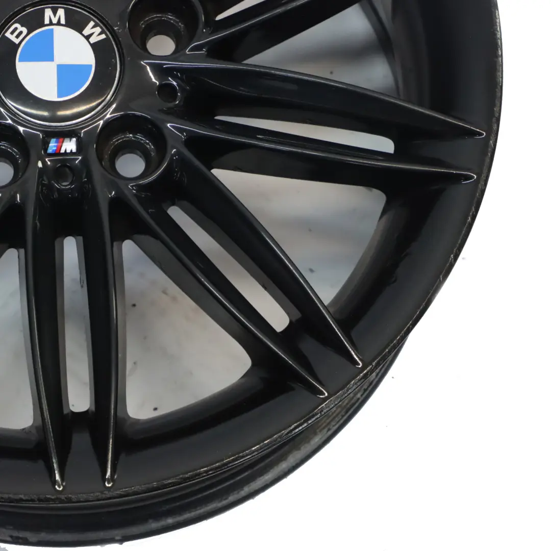 BMW E81 E82 E87 E88 Rear Black Wheel Alloy Rim 17" 7,5J ET:47 M Double Spoke 207