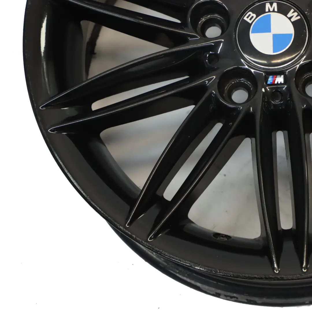 BMW E81 E82 E87 E88 Rear Black Wheel Alloy Rim 17" 7,5J ET:47 M Double Spoke 207