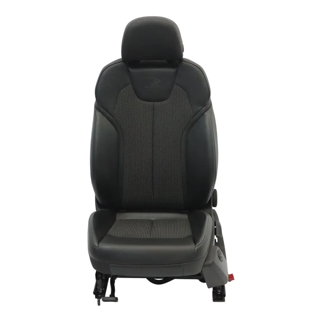 Audi Q2 GA Asiento Delantero Izquierdo Interior S Line Medio Cuero Negro Gris