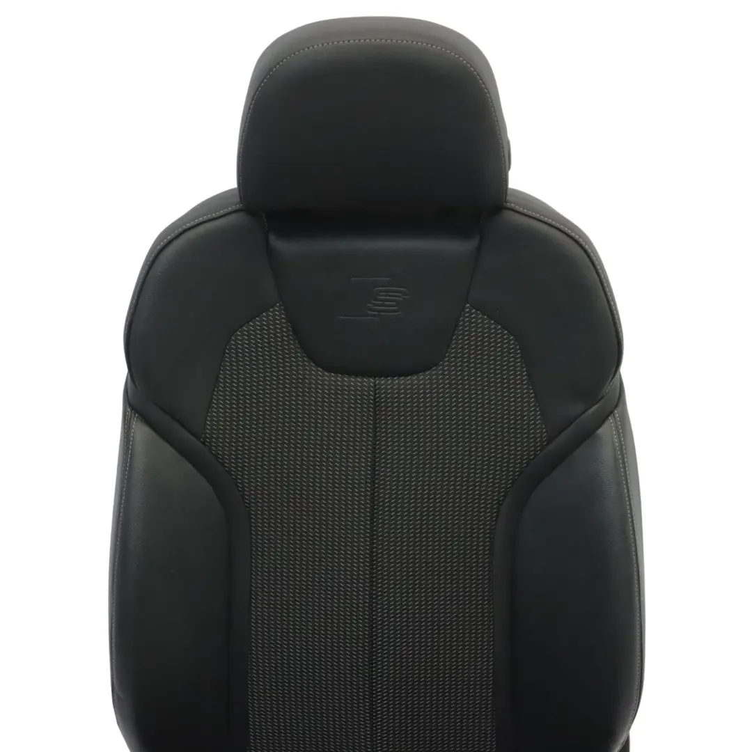 Audi Q2 GA Asiento Delantero Izquierdo Interior S Line Medio Cuero Negro Gris