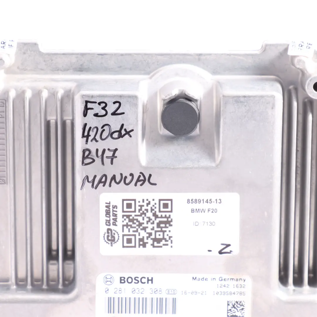 BMW F22 220dX F32 F36 420dX B47 Engine 190HP ECU DDE Control Unit 8589145 Manual