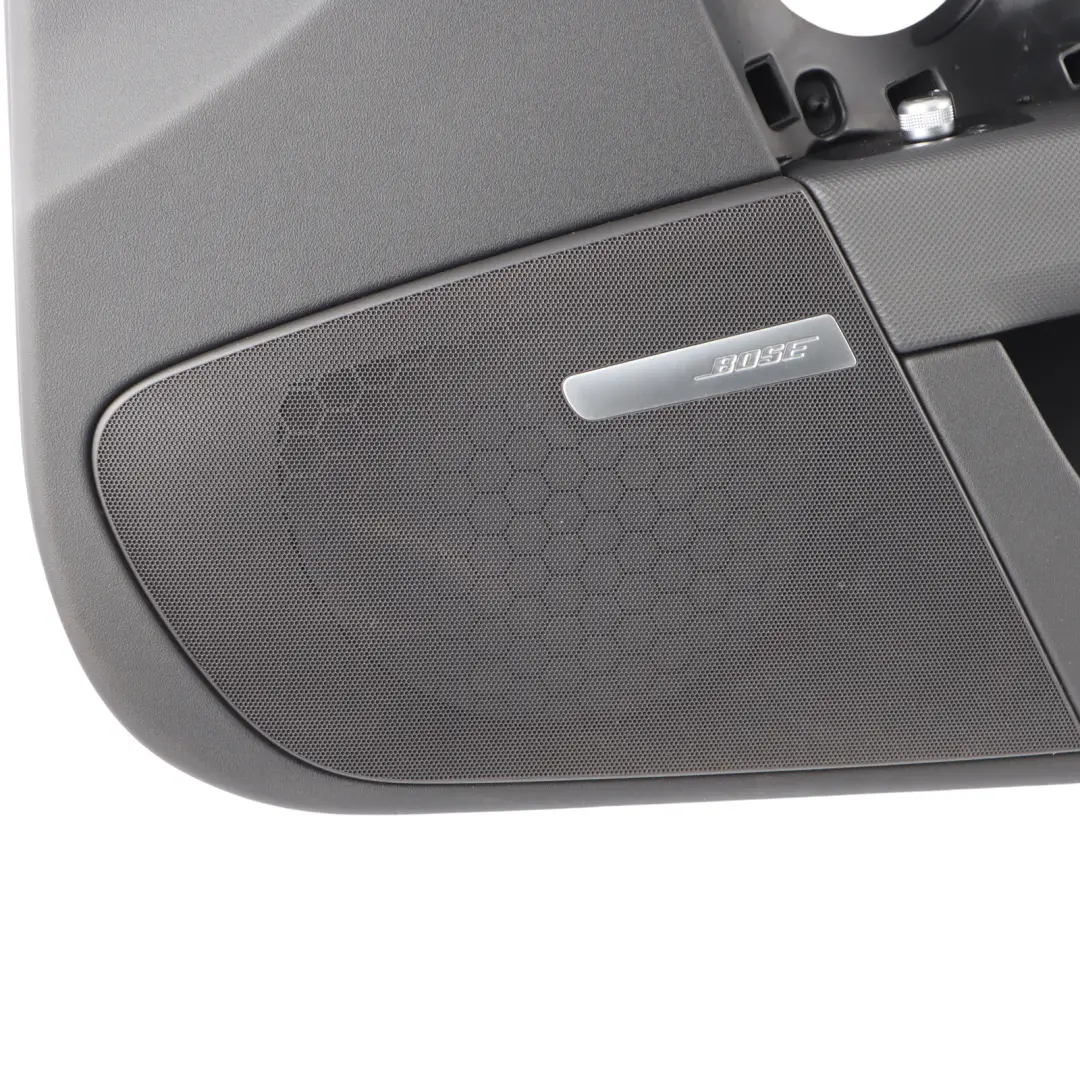 Audi TT 8J Front Door Card Lining Trim Panel Leather Black Right O/S 8J2867104
