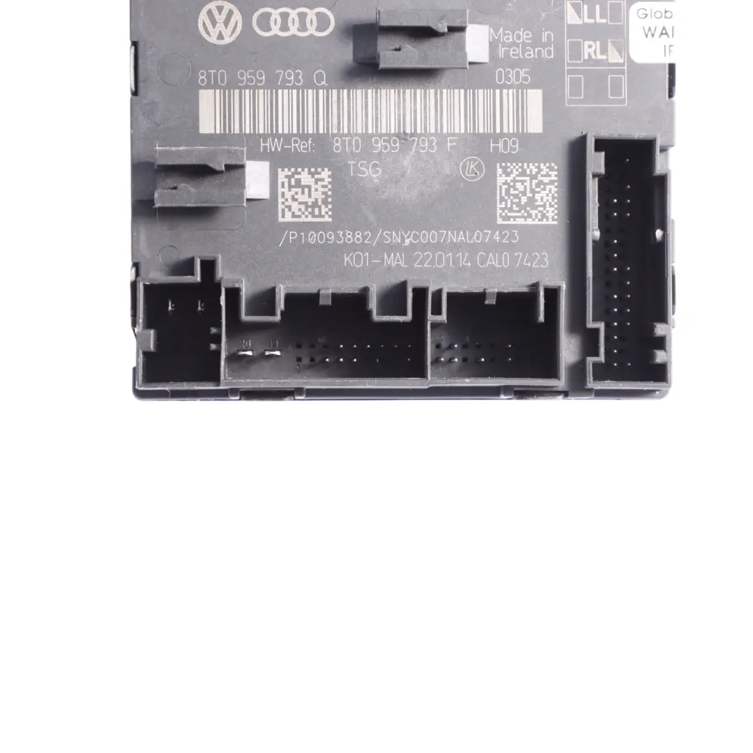 Audi A4 B8 Front Door Control Module Unit Driver's Side 8T0959793Q