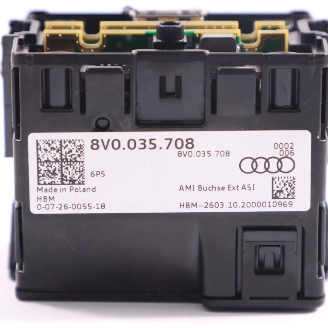 Audi Q2 GA USB Port Type-C AUX Socket Plug Input Connection 8V0035708