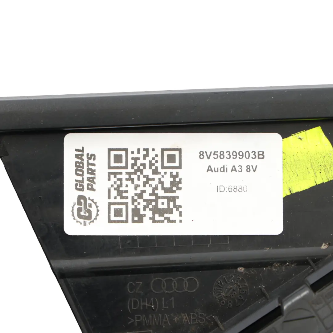 Audi A3 8V Cover Column Pillar C Left N/S Trim Strip Black 8V5839903B