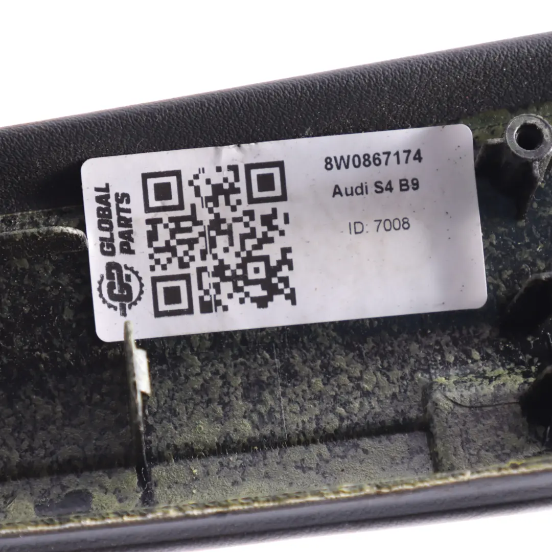 Audi A4 S4 B8 Door Card Armrest Cover Panel Front Right O/S Leather 8W0867174