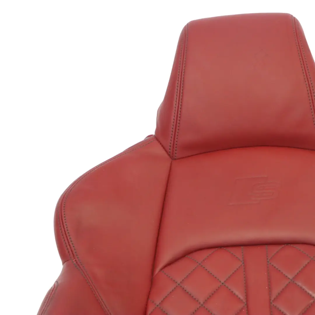 Audi A4 S4 B9 8W Sport Seat Backrest Front Right O/S Heated Leather Magma Red