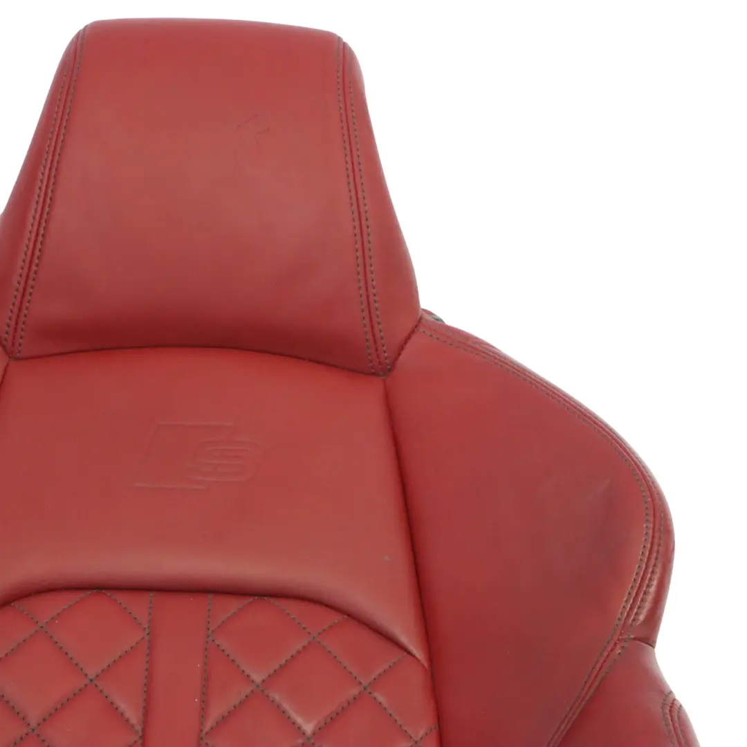 Audi A4 S4 B9 8W Sport Seat Backrest Front Right O/S Heated Leather Magma Red