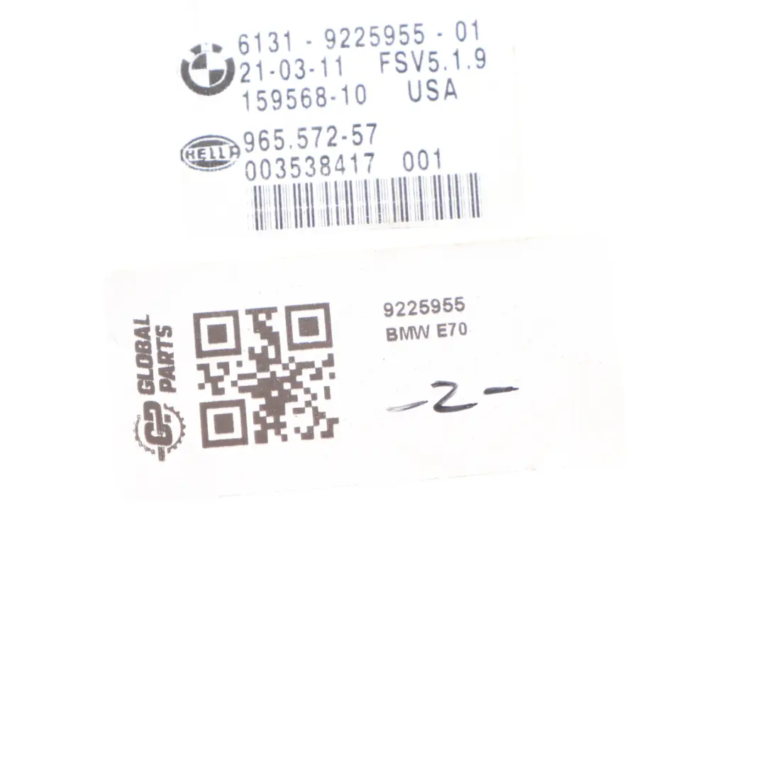 BMW X5 E70 Headliner Roof Courtesy Light Reading Lamp Switch Panel Unit 9225955