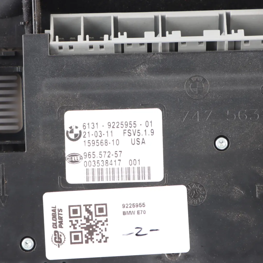 BMW X5 E70 Headliner Roof Courtesy Light Reading Lamp Switch Panel Unit 9225955