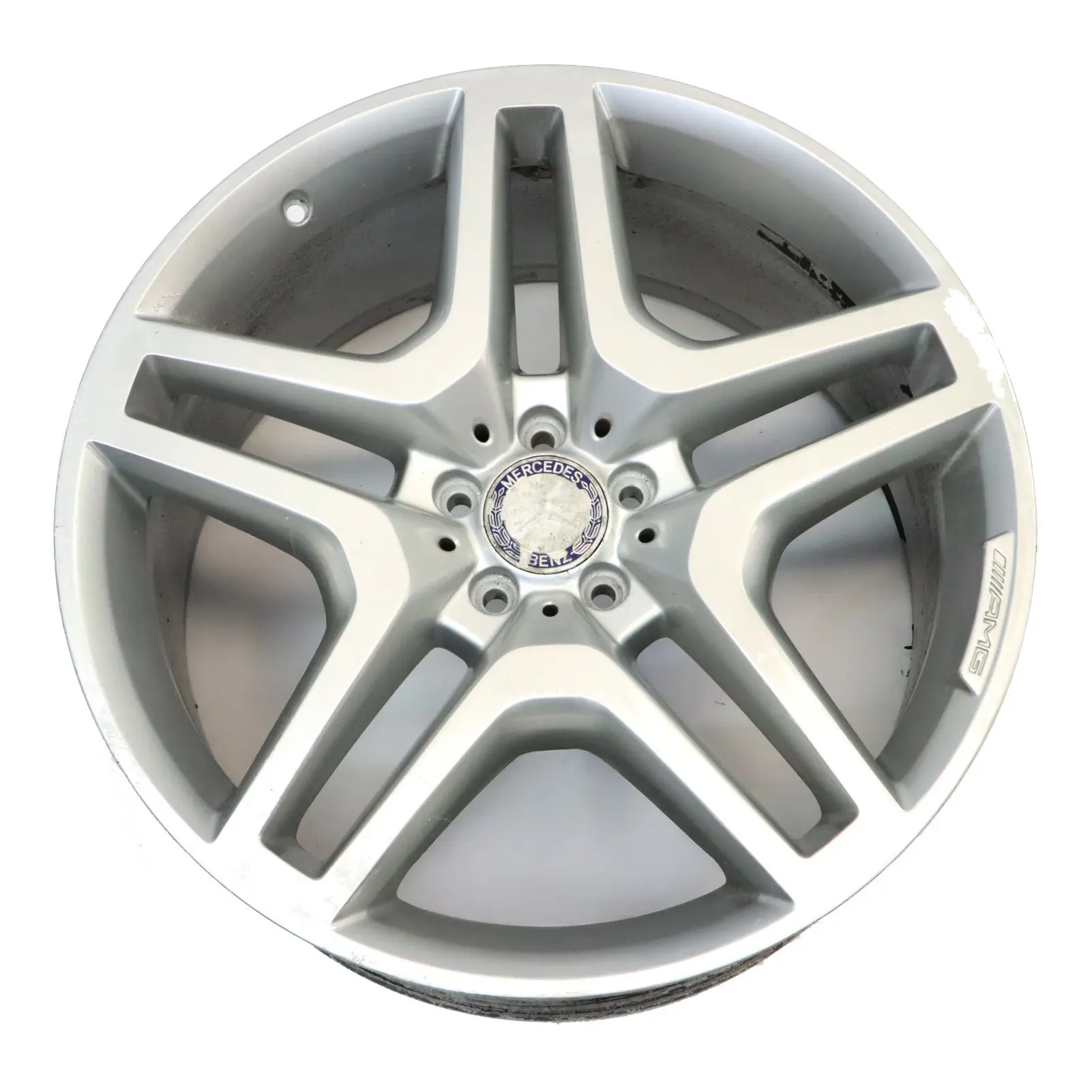 Mercedes ML W166 AMG Silberne Alufelge 21" Sternspeiche 10J ET:46 A1664012502