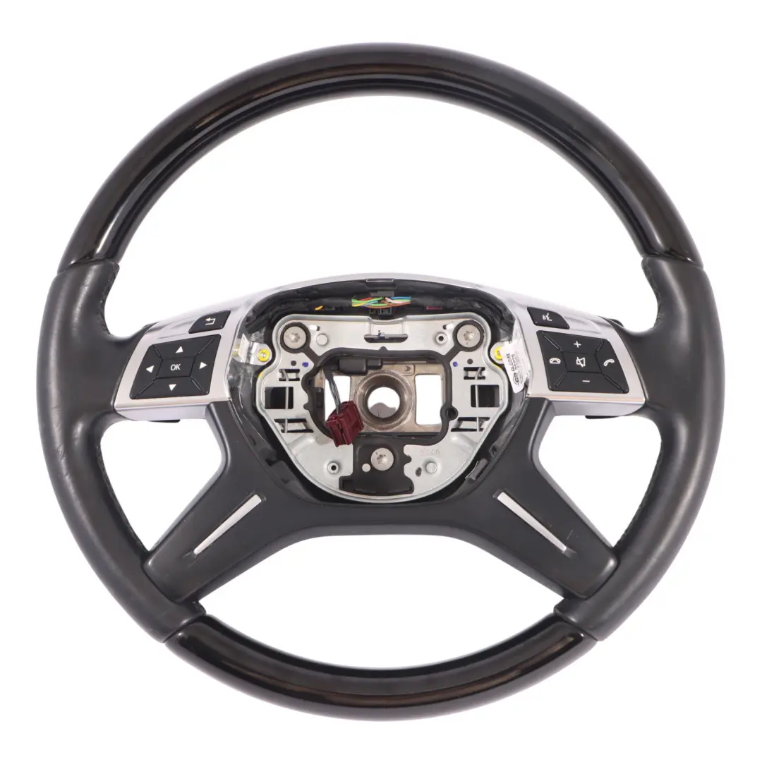 Steering Wheel Mercedes W166 W463 Leather Piano Black Designo Paddle Shift