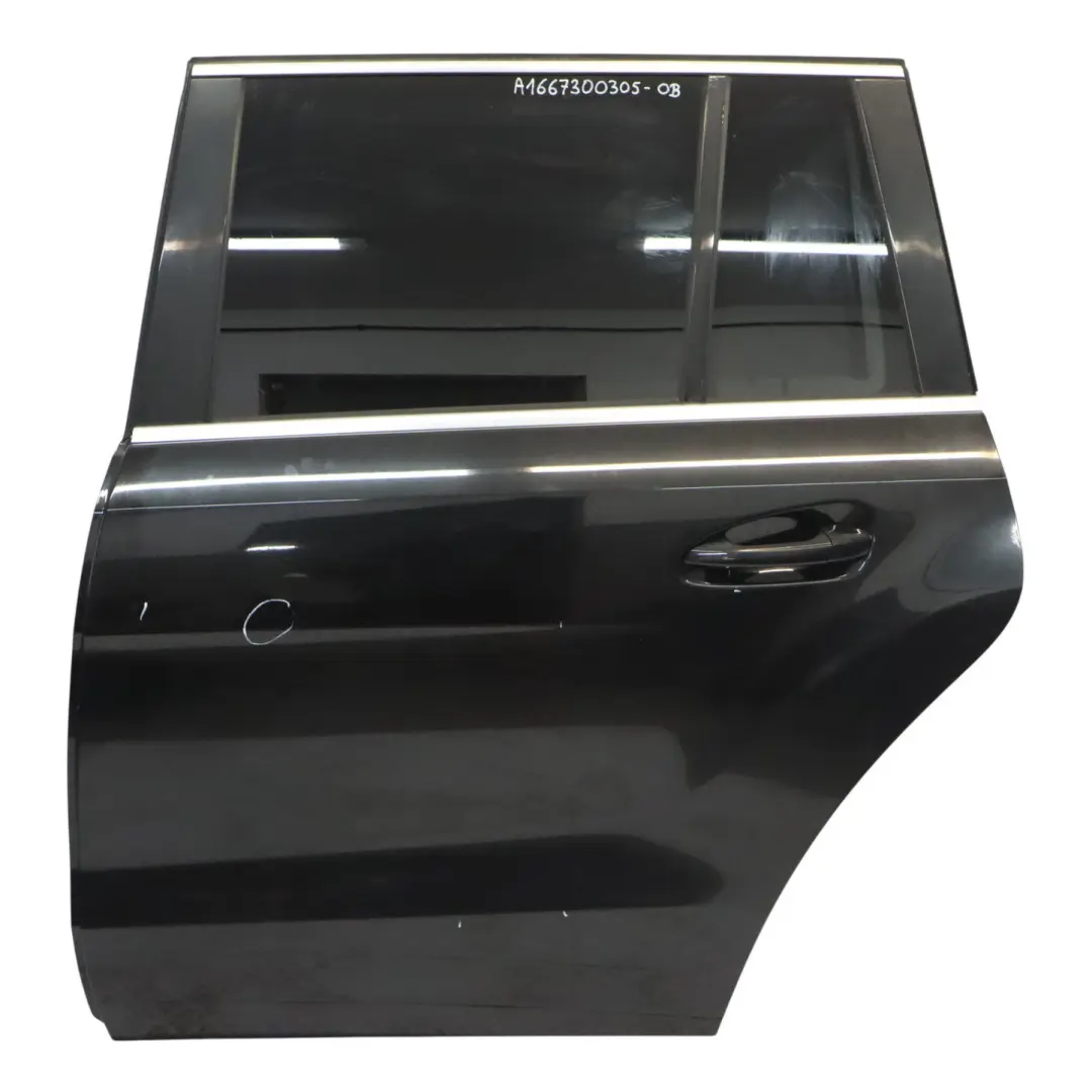 Mercedes ML X166 Door Rear Left N/S Obsidian Black Metallic - 197