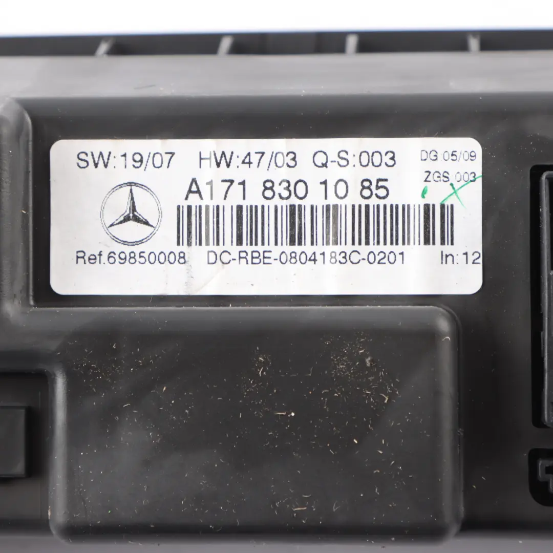 Mercedes SLK R171 AC Air Conditioning Climate Control Switch Panel A1718301085