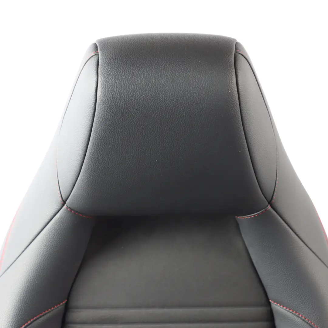 Front Seat Mercedes W176 Sport Right O/S Fabric Leather Black Red Threads