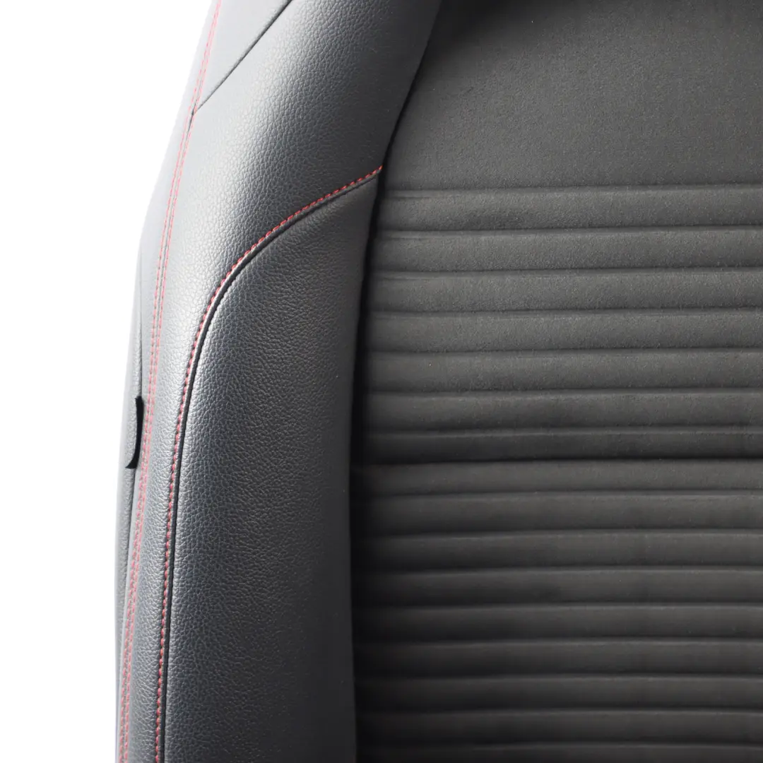 Front Seat Mercedes W176 Sport Right O/S Fabric Leather Black Red Threads