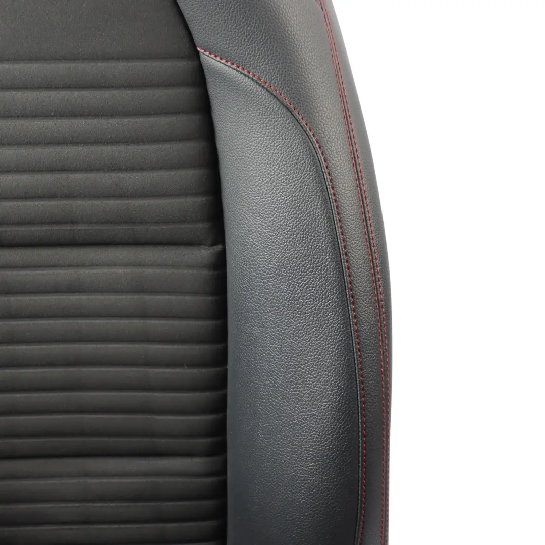 Front Seat Mercedes W176 Sport Right O/S Fabric Leather Black Red Threads