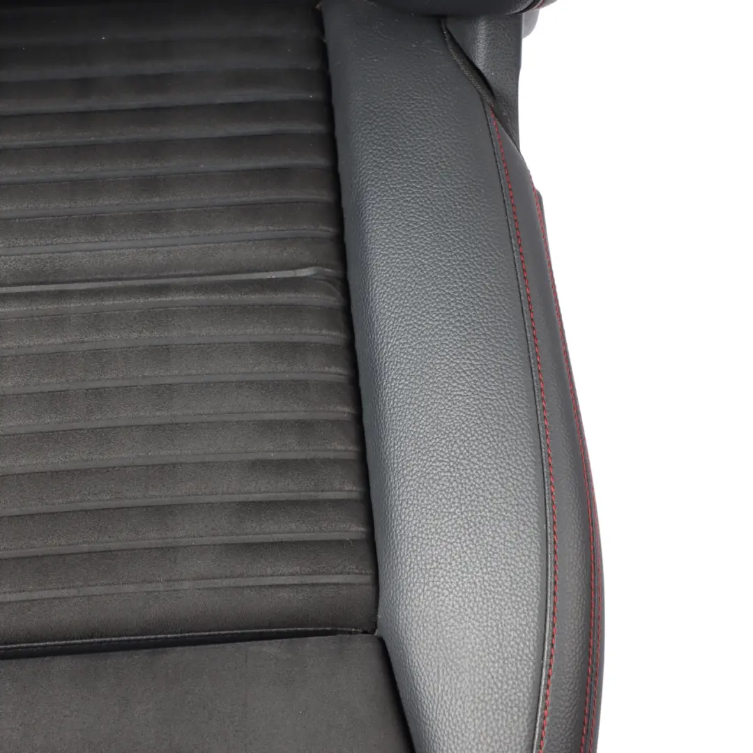 Front Seat Mercedes W176 Sport Right O/S Fabric Leather Black Red Threads