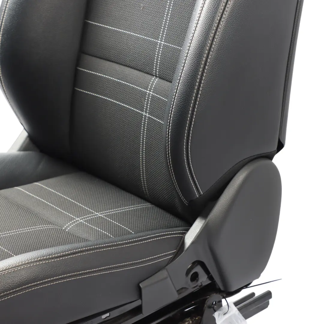 Mercedes W176 Front Seat Sport Right O/S Heated Half Leather Fabric Black Artico
